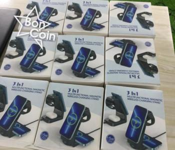 Chargeur magnétique 3 en 1  Magsafe 