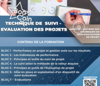 FORMATION EN  TECHNIQUES DE SUIVI-EVALUATION DE PROJETS