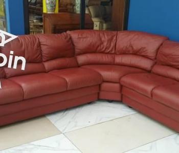 Salon d'angle + pouf