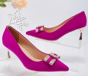 Chaussures à talons rose