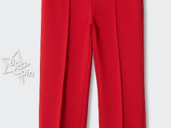 Pantalon Flare Crop rouge