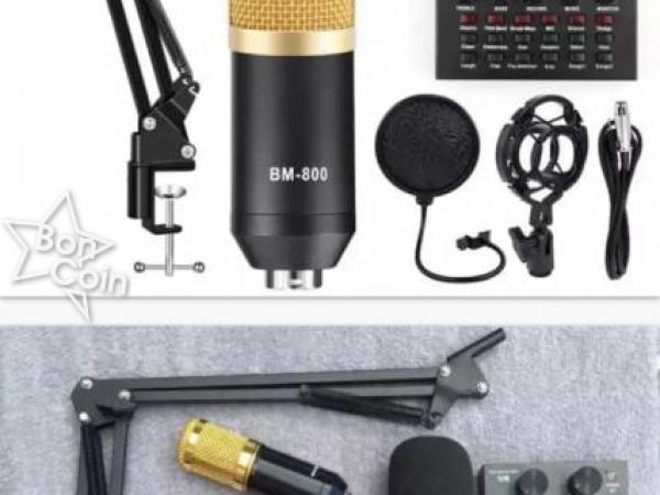Carte son V8 avec ensemble de microphone à condensateur BM-800